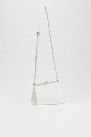 Borsa a spalla Petit Jeanne in vernice bianca
