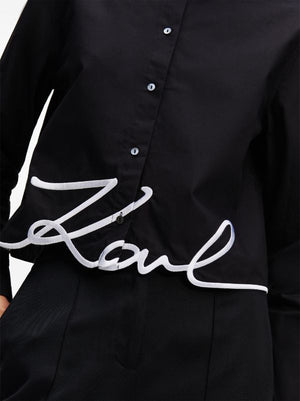 Karl signature camicia cropped