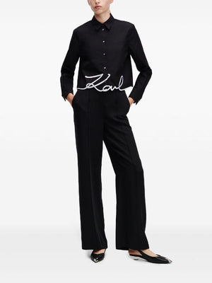 Karl signature camicia cropped