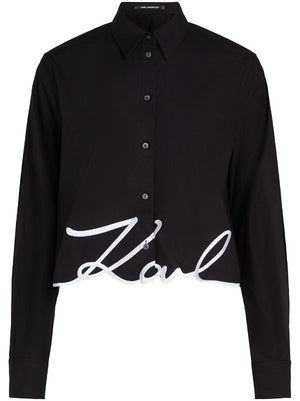 Karl signature camicia cropped