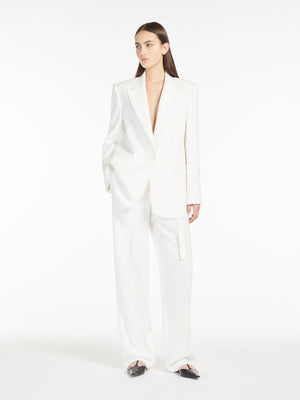 Blazer monopetto in cady bianco