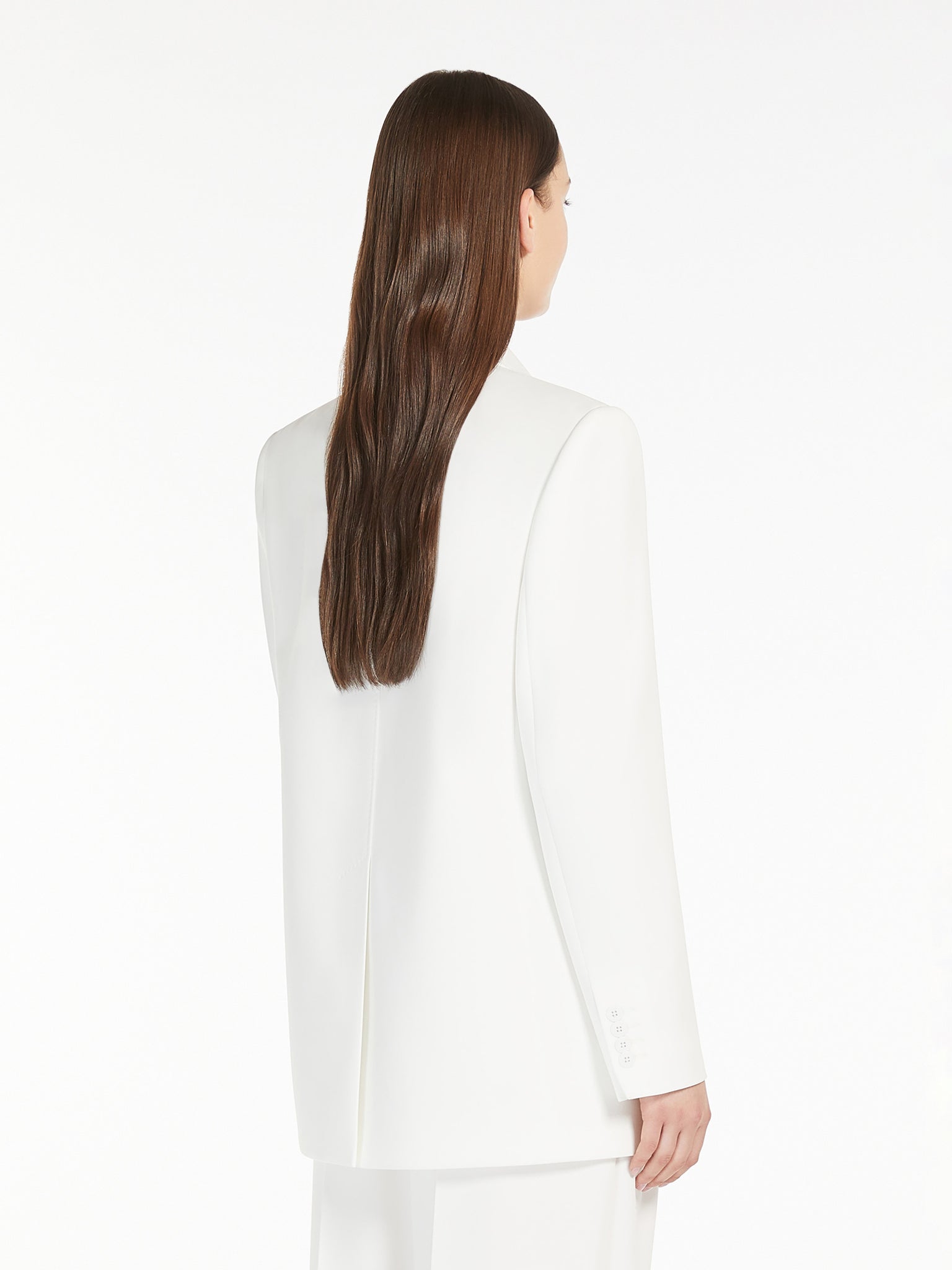 Blazer monopetto in cady bianco