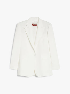 Blazer monopetto in cady bianco