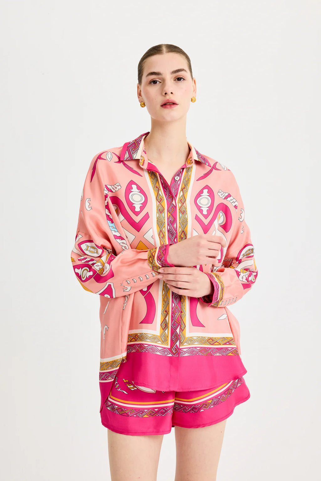 Camicia oversize in seta