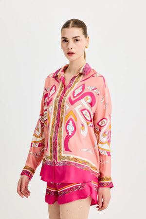 Camicia oversize in seta