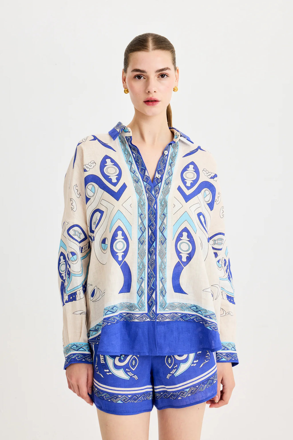 Camicia oversize in seta