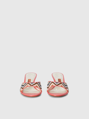 Sandali chevron con tacco