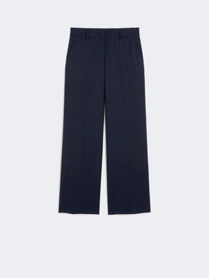 Pantalone palazzo in lana blu