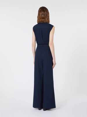 Tuta in gabardina di cotone blu