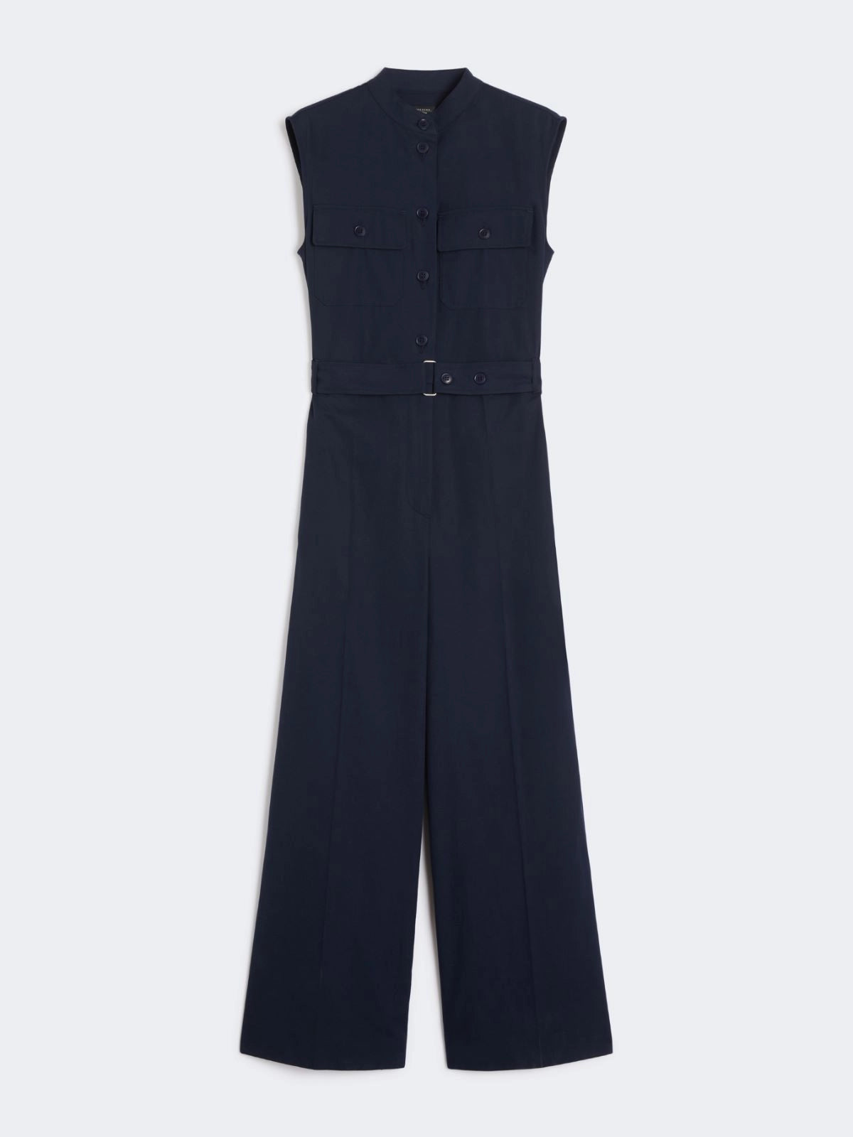 Tuta in gabardina di cotone blu