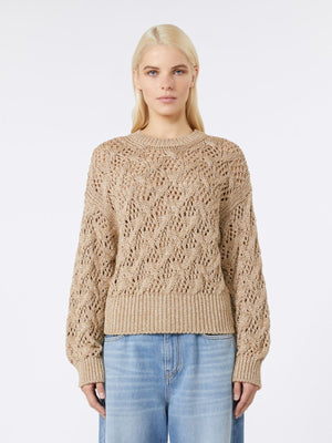 Maglia in cordonetto a rombi oro