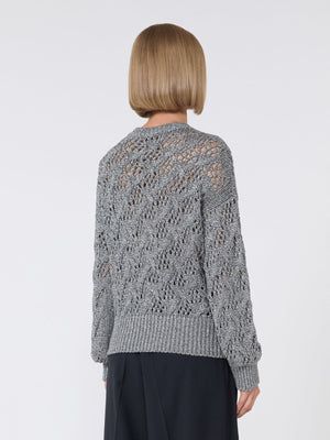 Maglia in cordonetto a rombi argento