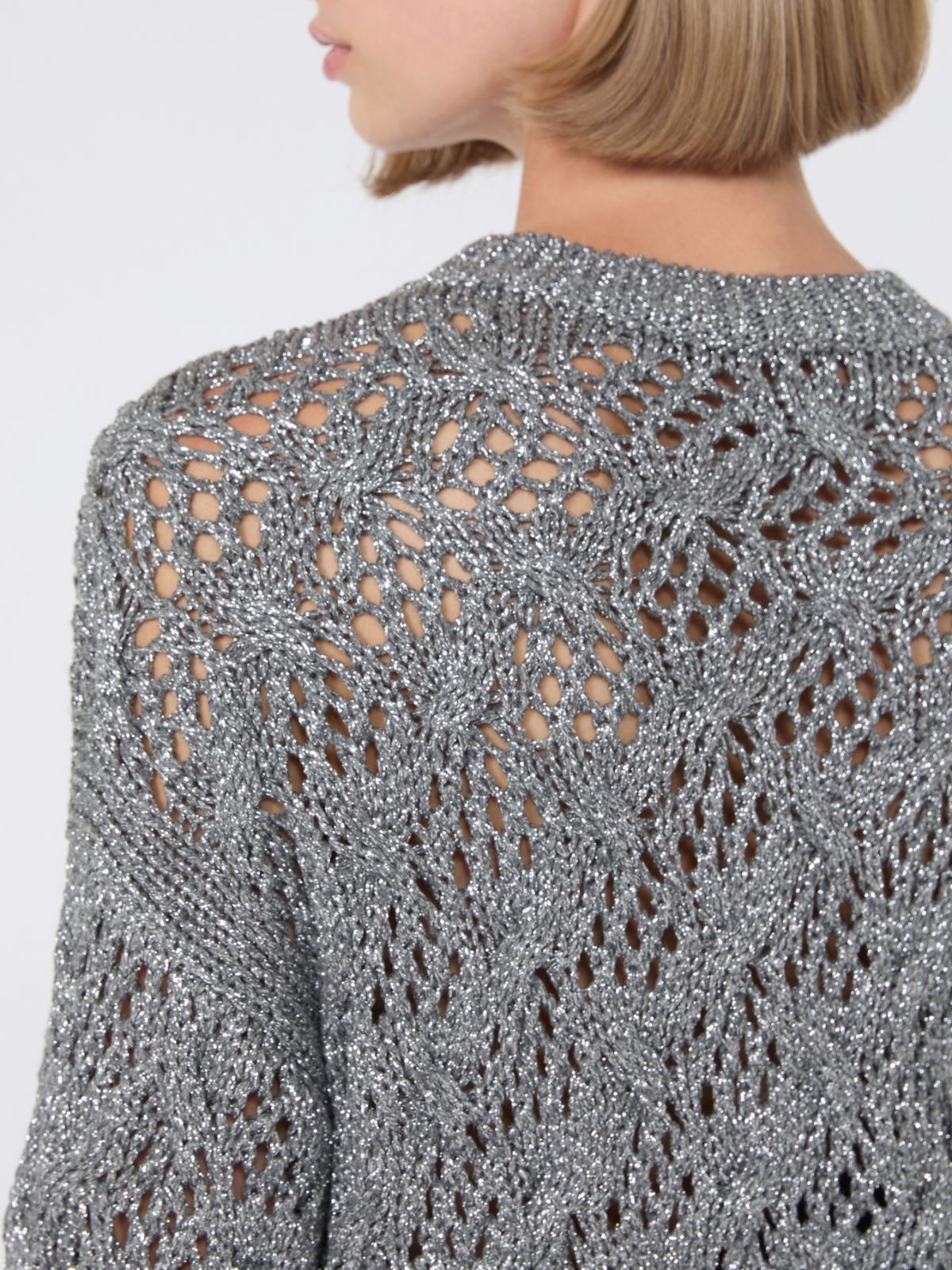 Maglia in cordonetto a rombi argento
