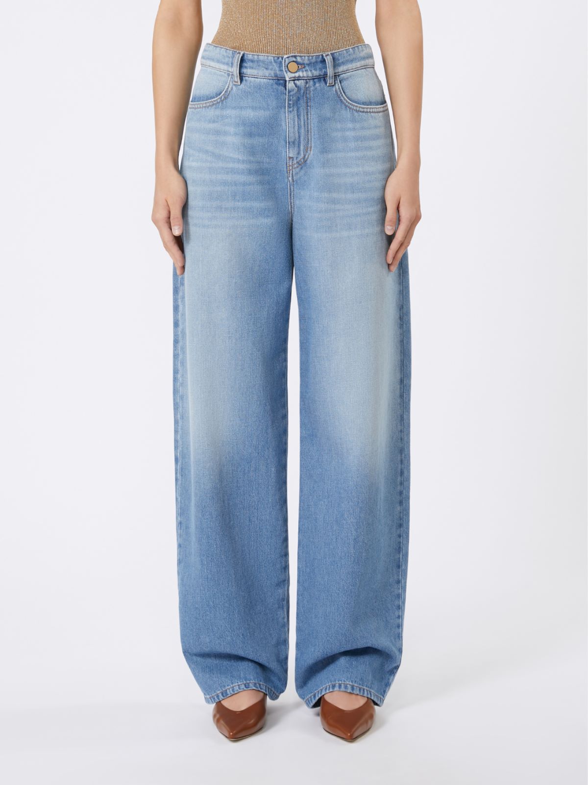 Jeans over in denim azzurro