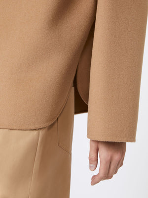 Felpa in lana, cashmere e seta cammello