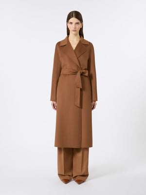 Cappotto in lana, cashmere e seta cammello