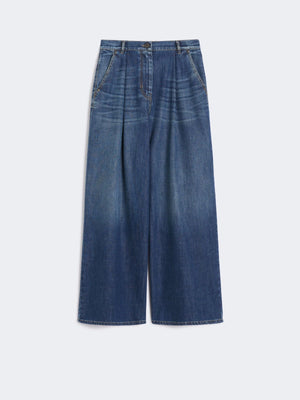 Pantalone in denim comfort blu