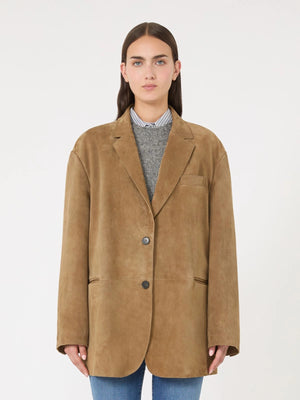 Blazer over in suede color deserto