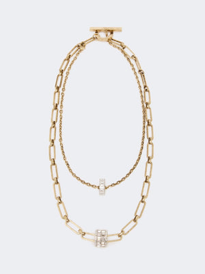 Collana doppio filo in metallo oro