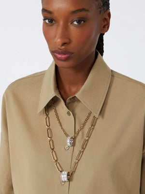 Collana doppio filo in metallo oro