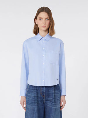 Camicia in Oxford di cotone azzurra