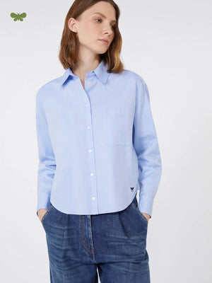 Camicia in Oxford di cotone azzurra