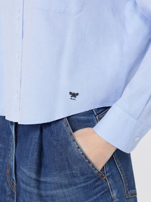 Camicia in Oxford di cotone azzurra