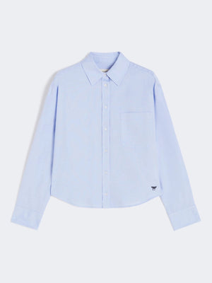 Camicia in Oxford di cotone azzurra