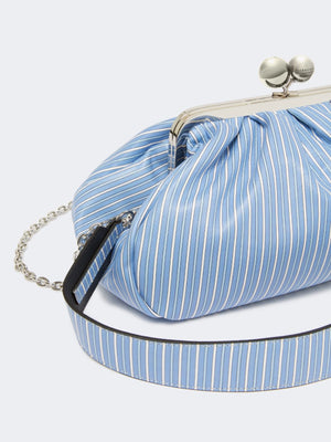 Pasticcino bag medium in nappa stampata azzurro
