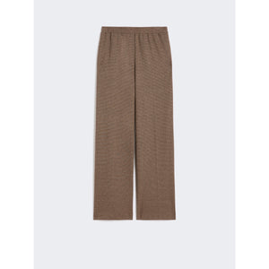 Pantalone in jersey tinto filo cioccolato