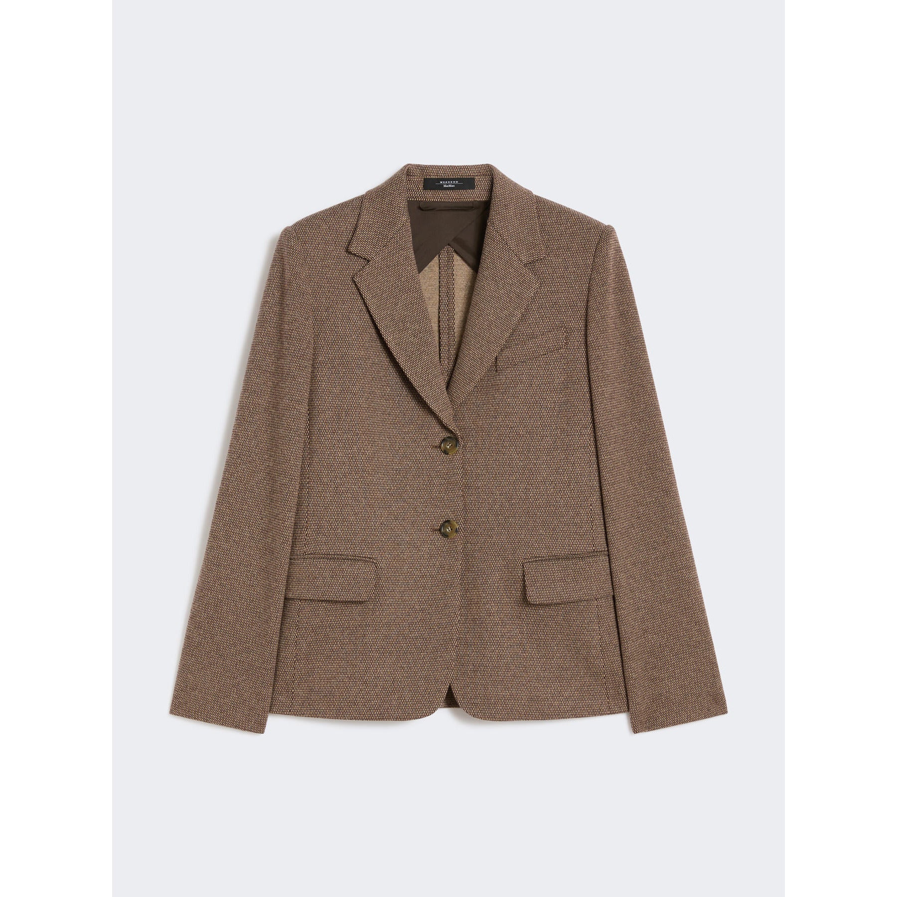 Blazer in jersey tinto filo cioccolato
