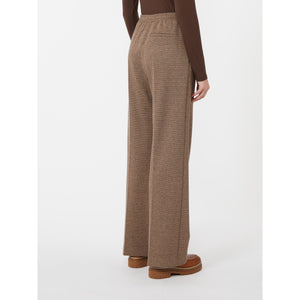 Pantalone in jersey tinto filo cioccolato