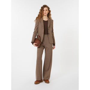 Pantalone in jersey tinto filo cioccolato