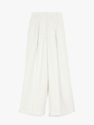 Pantaloni in viscosa e lino