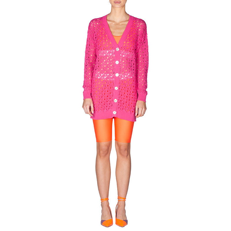 Cardigan effetto crochet