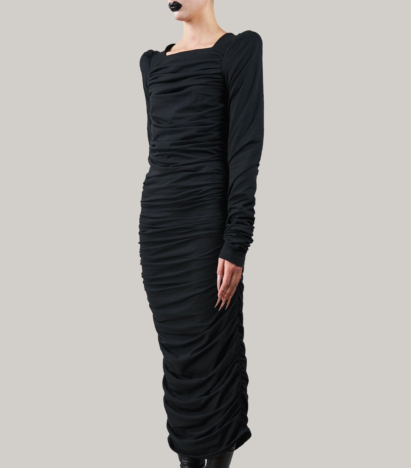 Draped Organic Cotton Dress “Bio-Nyx”