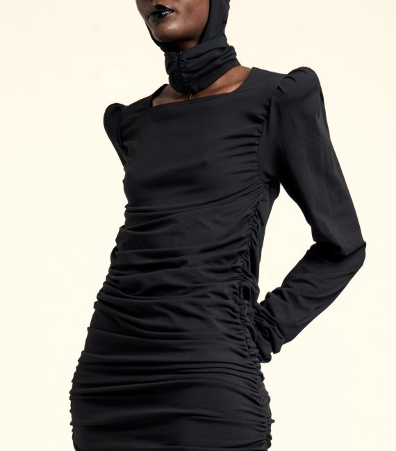 Draped Organic Cotton Dress “Bio-Nyx”